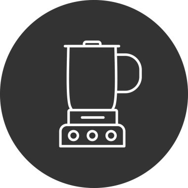 Mutfak karıştırıcı simgesi, vektör illüstrasyonu