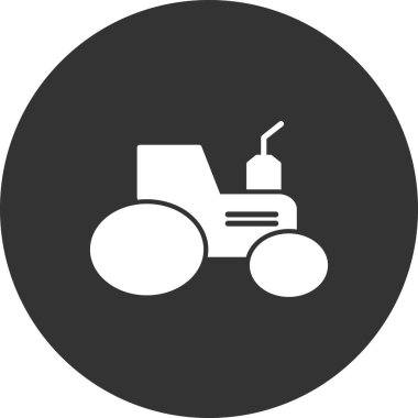 Traktör simgesi, vektör illüstrasyonu 