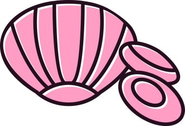 Deniz tarağı. Web simgesi basit tasarım