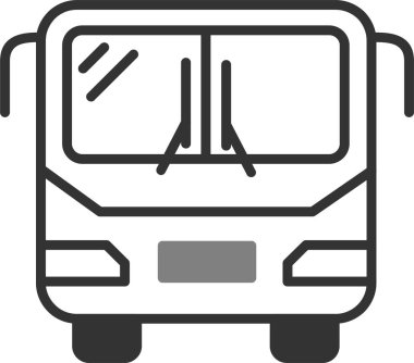 Otobüs. Web simgesi basit illüstrasyon 