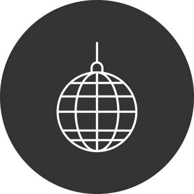 disko topu simgesi vektör illüstrasyon tasarımı