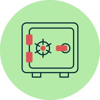 Güvenli kutu simgesinin vektör çizimi