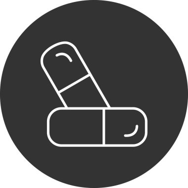 kapsül simge vektör çizim