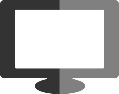 bilgisayar monitör simgesini vektör çizim 