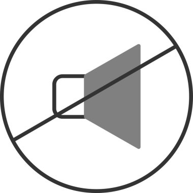 Hacim düğmesinin vektör illüstrasyonu. Dilsiz 