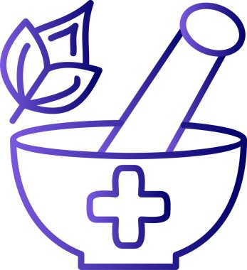 Bitkisel tedavi. Web simgesi vektör illüstrasyonu