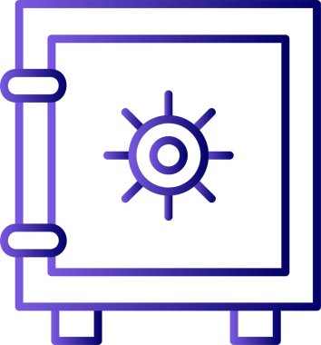 Güvenli kutu simgesinin vektör çizimi