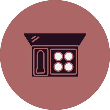 Göz Gölgesi simgesinin vektör illüstrasyonu