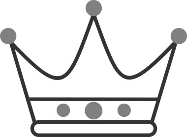 taç simgesi vektör illüstrasyonu