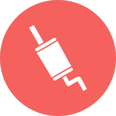 Egzoz. Web simgesi basit illüstrasyon