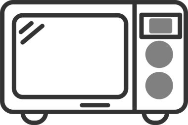 Mikrodalga fırın. Basit resimleme 