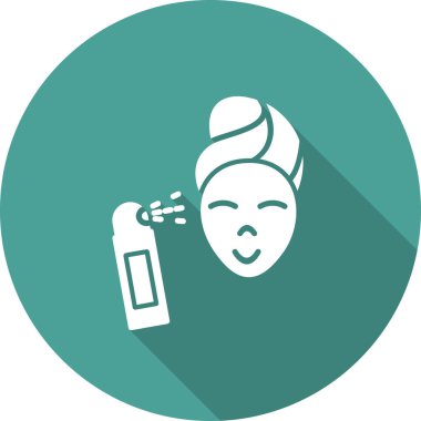 Yüzü sisli kadın. resimleme 