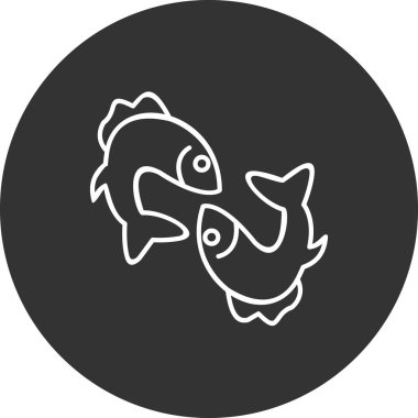 Balık. Web simgesi basit illüstrasyon 