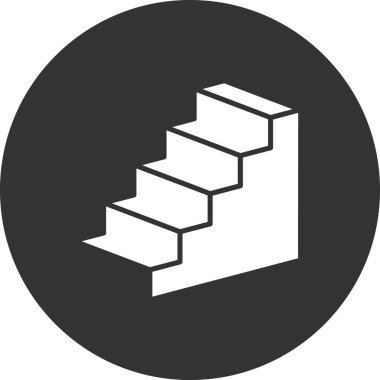 Basit grafik merdiven ikonu vektör çizimi