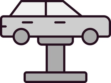 Araba servisi simgesinin vektör illüstrasyonu