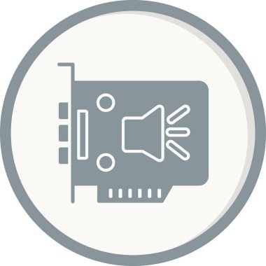 Ses kartı simgesi, vektör illüstrasyonu