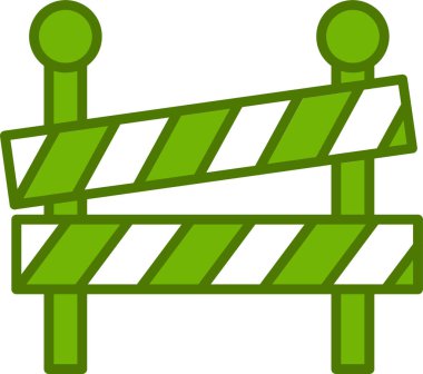 Yol engelleme web simgesi basit illüstrasyon