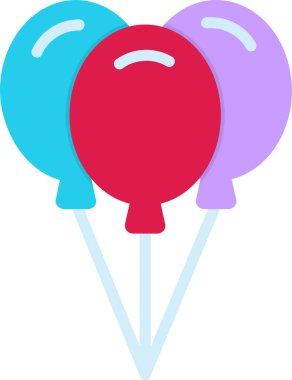 Balonlar. Web simgesi basit illüstrasyon 
