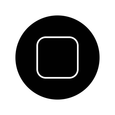 Dur düğmesi simgesi vektör çizim