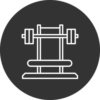 Spor salonu vektörü basit düz simge