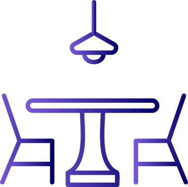 Yemek tablosu vektör çizgisi simgesi