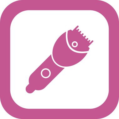 Sakal kesme. Web simgesi basit illüstrasyon