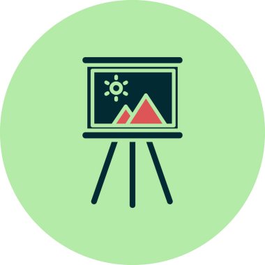 Tuval simgesi vektör illüstrasyonu