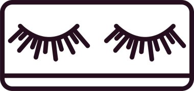 Kirpik simgesi modaya uygun olarak izole edilmiş arkaplan