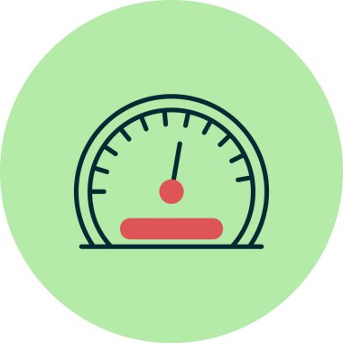 Moda biçimi izole edilmiş arkaplanda hız göstergesi simgesi