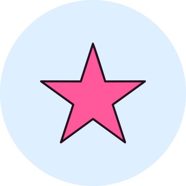 Favori yıldızımız. Web simgesi vektör illüstrasyonu 