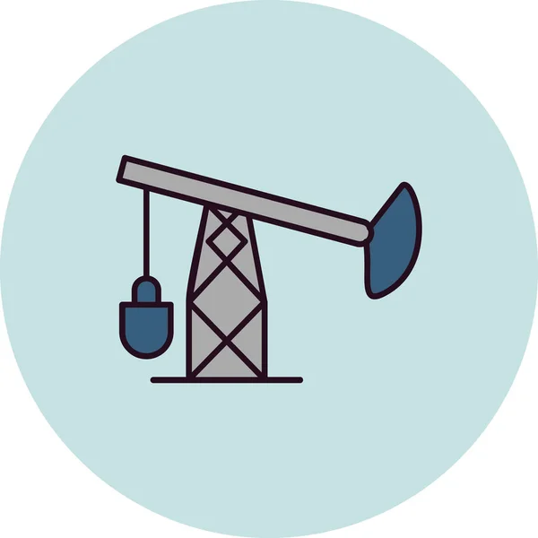 Industry Vector Icon Oil Pump Simple Illustration — Wektor stockowy