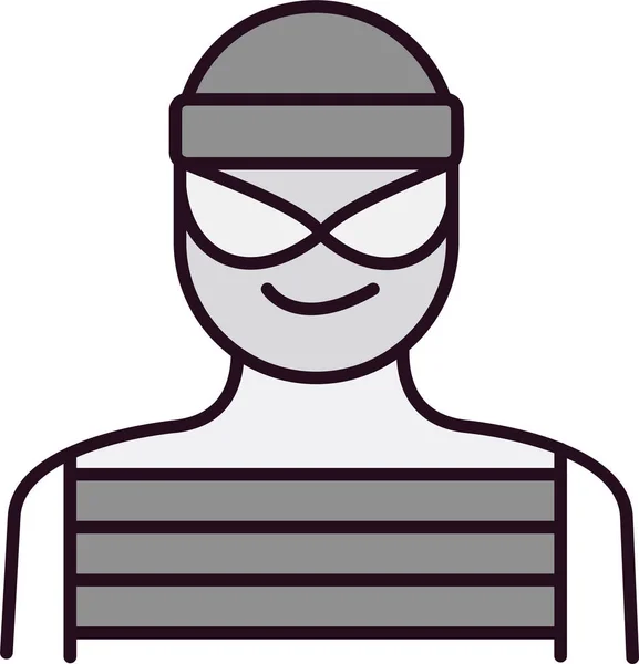 Vector Illustration Criminal — Vettoriale Stock