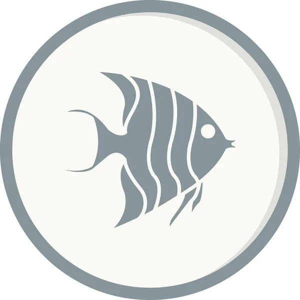 Angel Fish Icon Vector Illustration — Stok Vektör