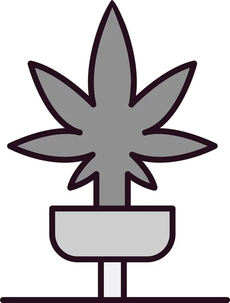 Marijuana Icon Vector Illustration — Stock Vector