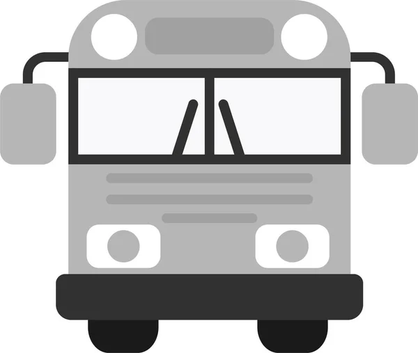 Ilustracja Wektora Ikony Autobusu Szkolnego — Wektor stockowy