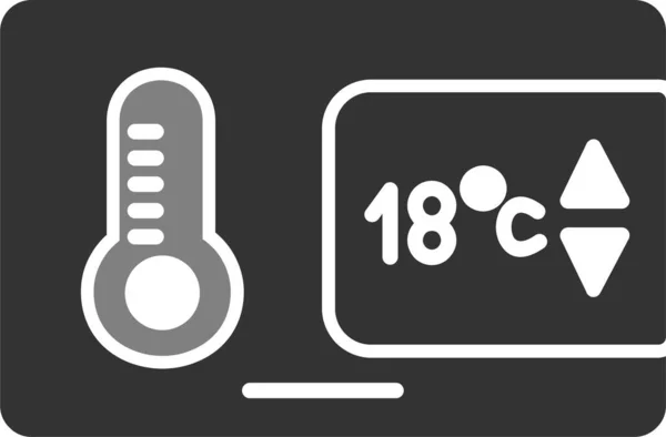 Illustrazione Vettoriale Icona Controllo Temperatura — Vettoriale Stock