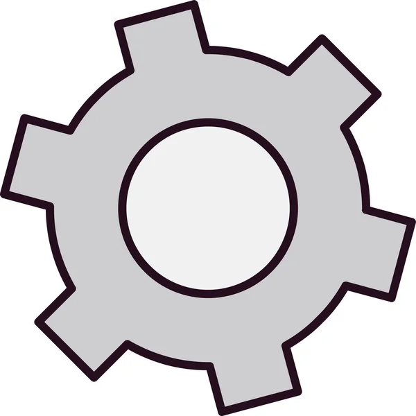 Cogwheel Setting Web Icon Vector Illustration — Archivo Imágenes Vectoriales