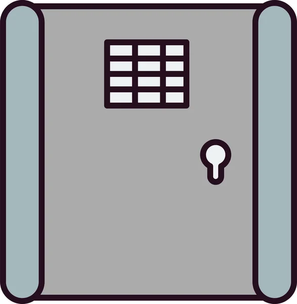 Jail Door Icon Vector Illustration — Archivo Imágenes Vectoriales
