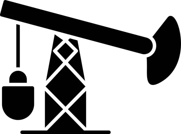 Иконка Промышленного Вектора Нефтяной Насос Иллюстрация — стоковый вектор