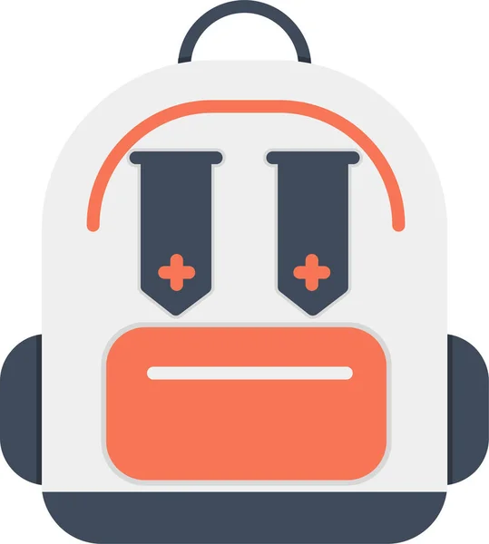 Mochila Icono Web Vector Ilustración — Archivo Imágenes Vectoriales