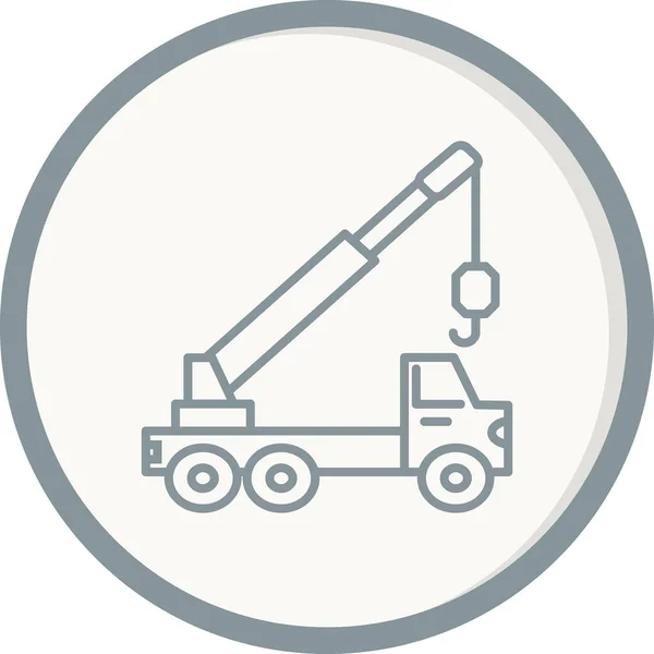 Illustration Vectorielle Camion Grue Icône — Image vectorielle