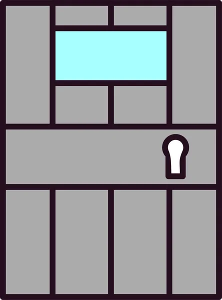 Jail Door Icon Vector Illustration — ストックベクタ