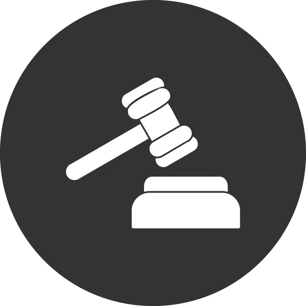 Gavel Icon Vector Illustration Law Concept — Wektor stockowy
