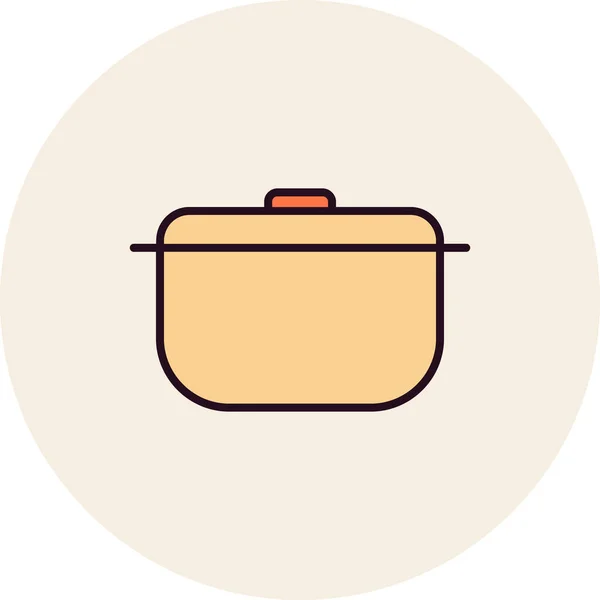 Vector Illustration Cooking Pot Icon — стоковый вектор