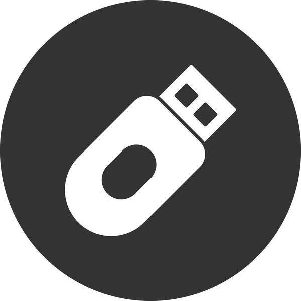 Usb Flash Drive Icon Simple Illustration Memory Clipper Vector Icons — Vector de stock