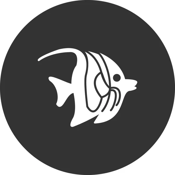 Illustrazione Vettoriale Icona Pesce Farfalla — Vettoriale Stock