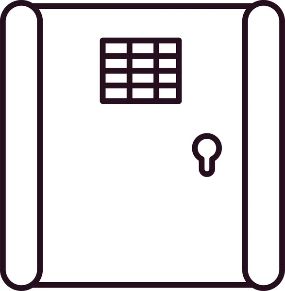 Jail Door Icon Vector Illustration — ストックベクタ