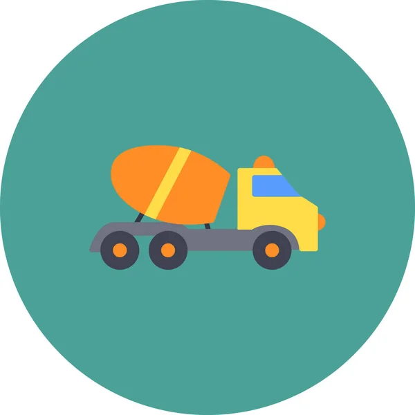 Cement Truck Web Icon Simple Illustration — Vettoriale Stock