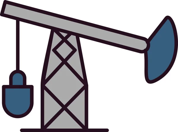 Industry Vector Icon Oil Pump Simple Illustration — Vetor de Stock