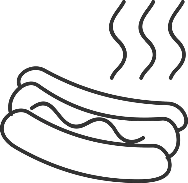 Εικονίδιο Hot Dog Διανυσματική Απεικόνιση — Διανυσματικό Αρχείο